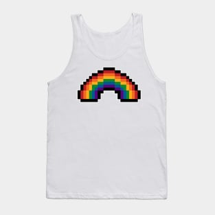 Pixel Rainbow Design in LGBTQ Pride Flag Colors Tank Top